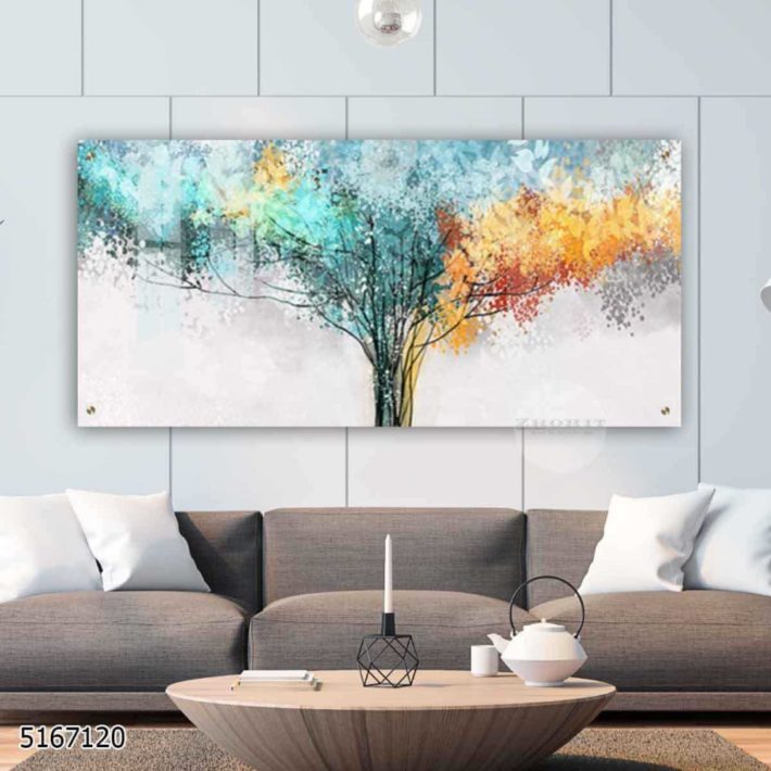 זה עץ החיים - תמונת ציור של עץ החיים מעוצבת על זכוכית לתלייה בסלון או בפינת אוכל דגם 5167120